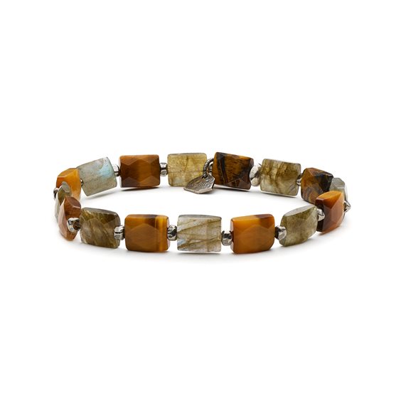 Bracelet Antracite Barrio in Semiprecious stones BBR12 MENDOZA - BBR12 MENDOZA